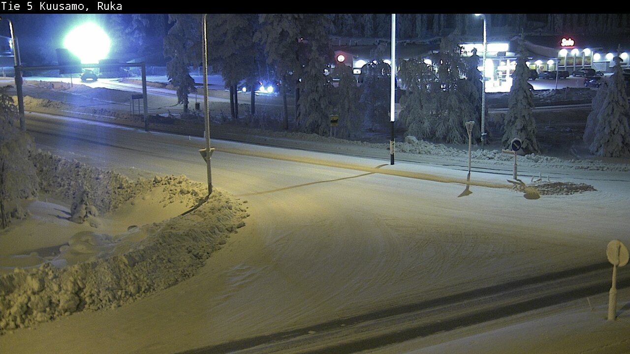 Weather Camera Image Väg 5 Kuusamo, Ruka, Kuusamo, Pohjois-Pohjanmaa
