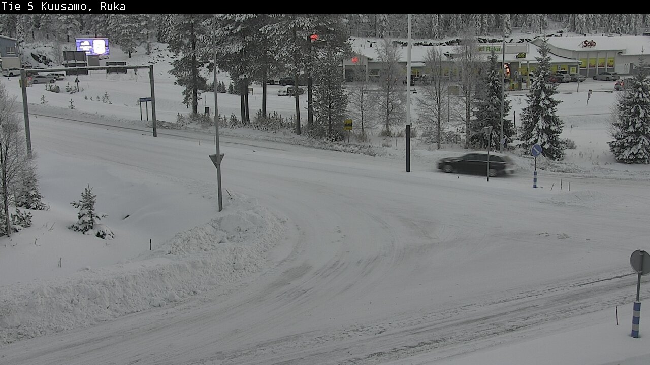 Weather Camera Image Väg 5 Kuusamo, Ruka, Kuusamo, Pohjois-Pohjanmaa