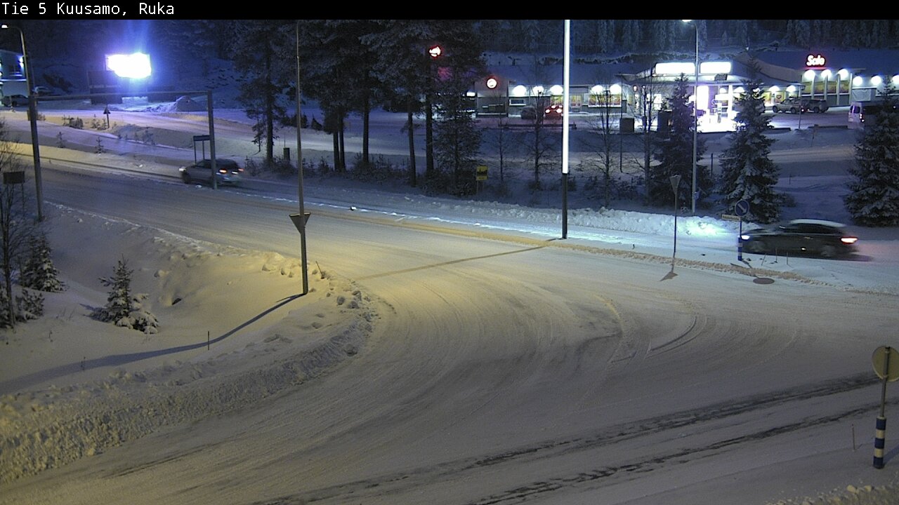 Weather Camera Image Väg 5 Kuusamo, Ruka, Kuusamo, Pohjois-Pohjanmaa