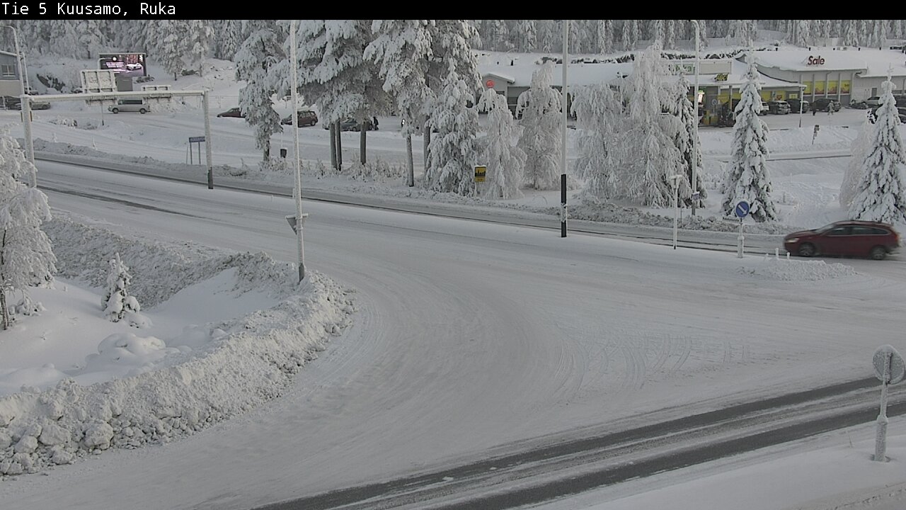 Weather Camera Image Väg 5 Kuusamo, Ruka, Kuusamo, Pohjois-Pohjanmaa
