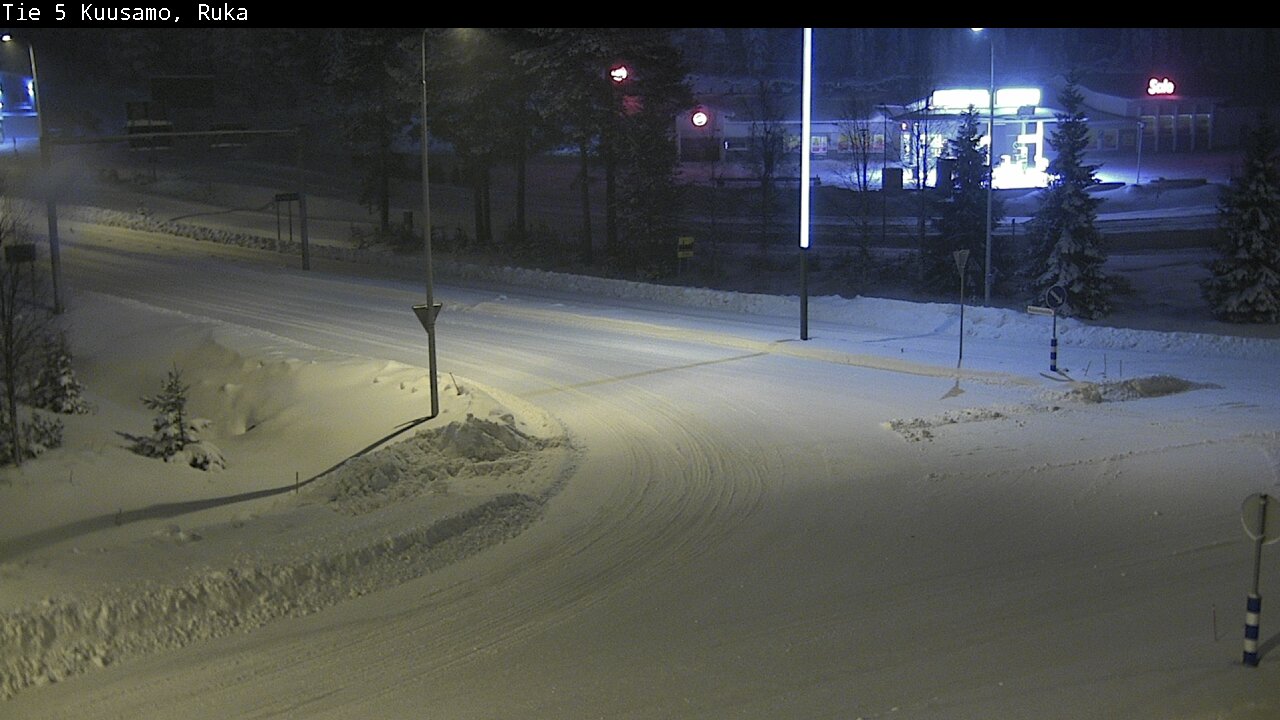 Weather Camera Image Väg 5 Kuusamo, Ruka, Kuusamo, Pohjois-Pohjanmaa