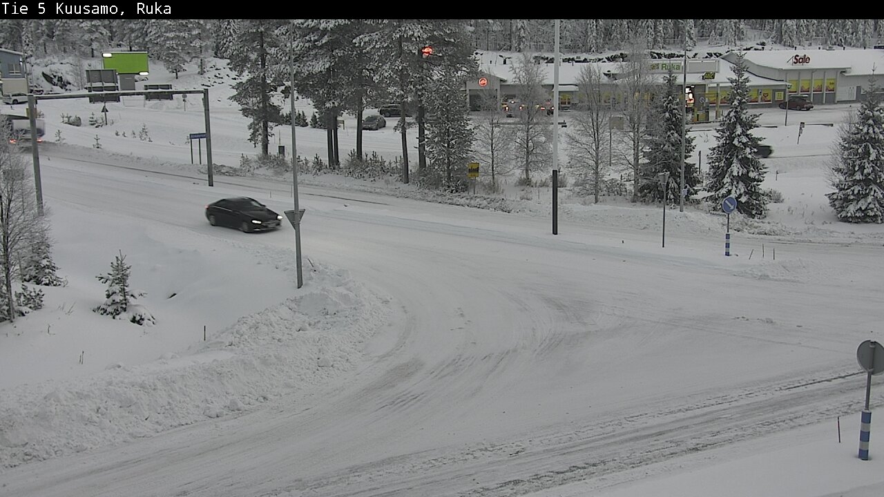 Weather Camera Image Väg 5 Kuusamo, Ruka, Kuusamo, Pohjois-Pohjanmaa