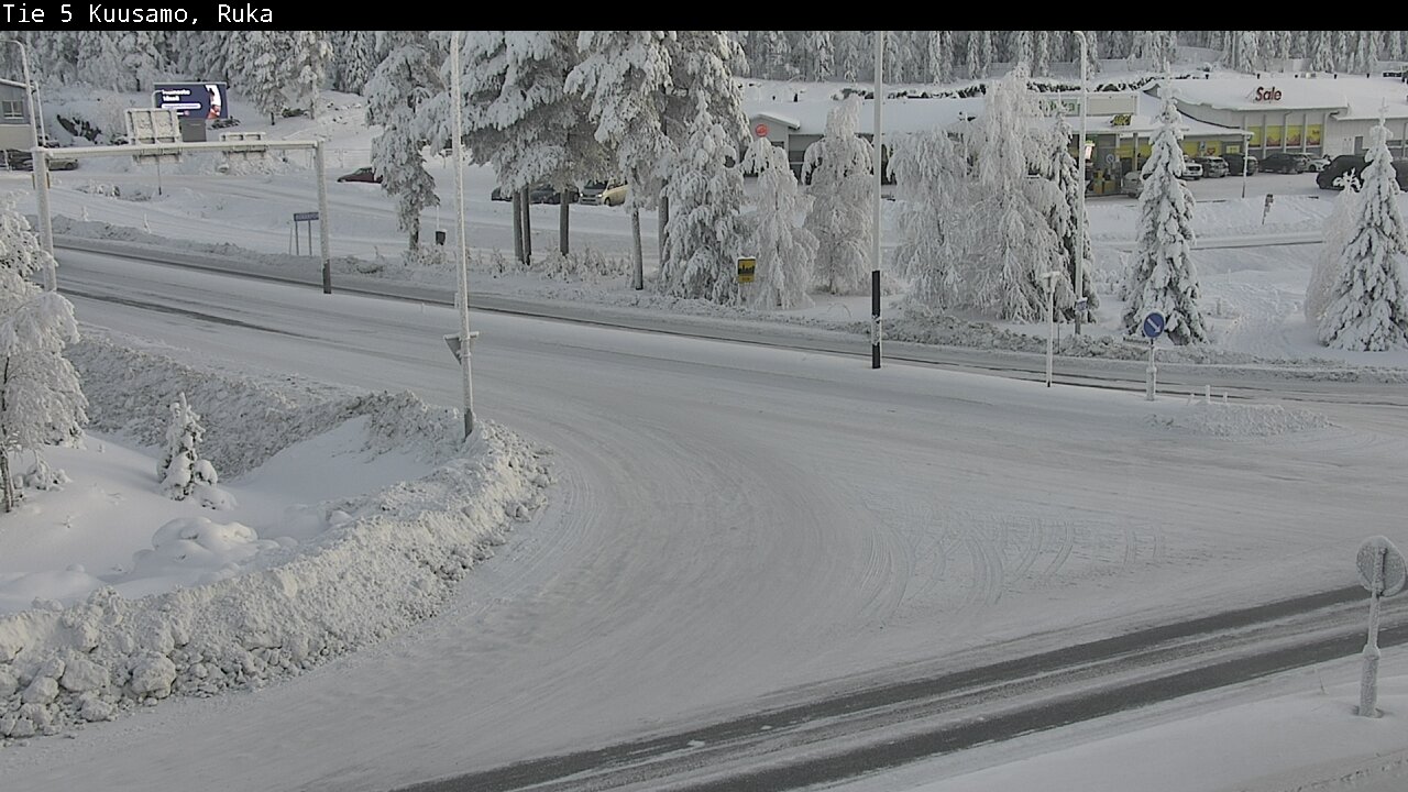 Weather Camera Image Väg 5 Kuusamo, Ruka, Kuusamo, Pohjois-Pohjanmaa