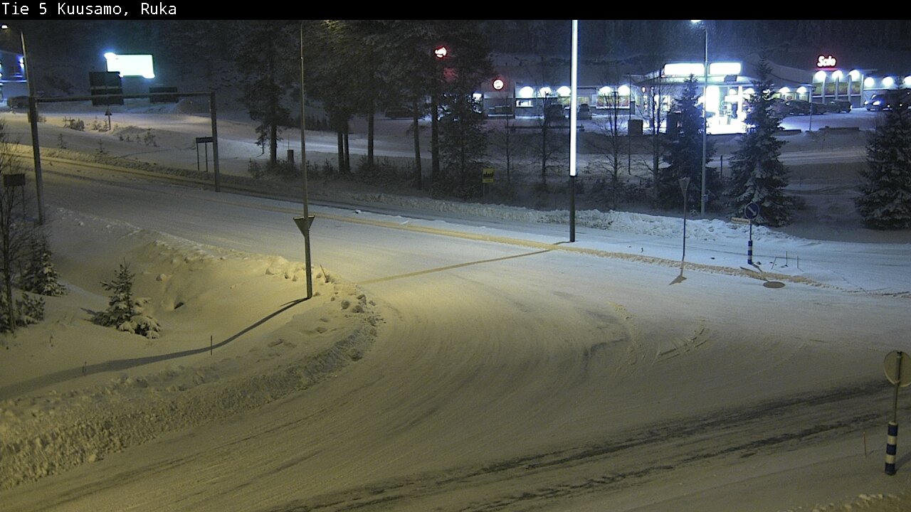 Weather Camera Image Väg 5 Kuusamo, Ruka, Kuusamo, Pohjois-Pohjanmaa