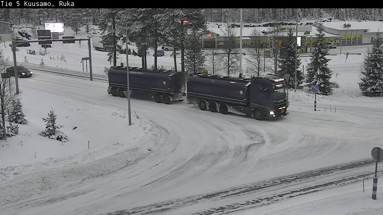 Weather Camera Image Väg 5 Kuusamo, Ruka, Kuusamo, Pohjois-Pohjanmaa