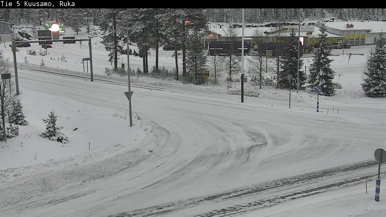 Weather Camera Image Väg 5 Kuusamo, Ruka, Kuusamo, Pohjois-Pohjanmaa