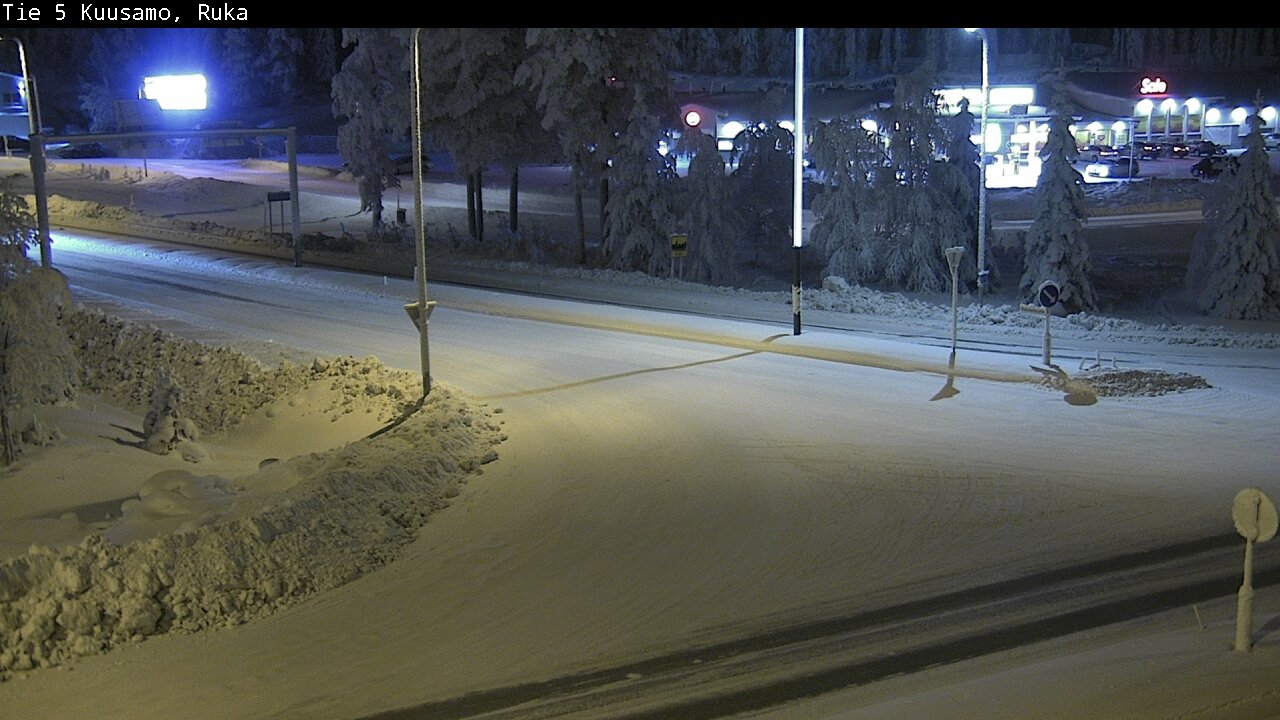 Weather Camera Image Väg 5 Kuusamo, Ruka, Kuusamo, Pohjois-Pohjanmaa