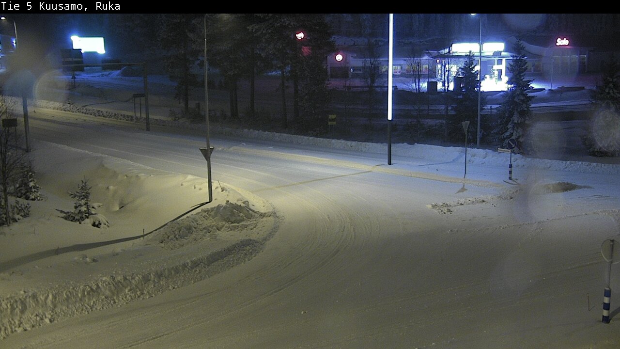 Weather Camera Image Väg 5 Kuusamo, Ruka, Kuusamo, Pohjois-Pohjanmaa
