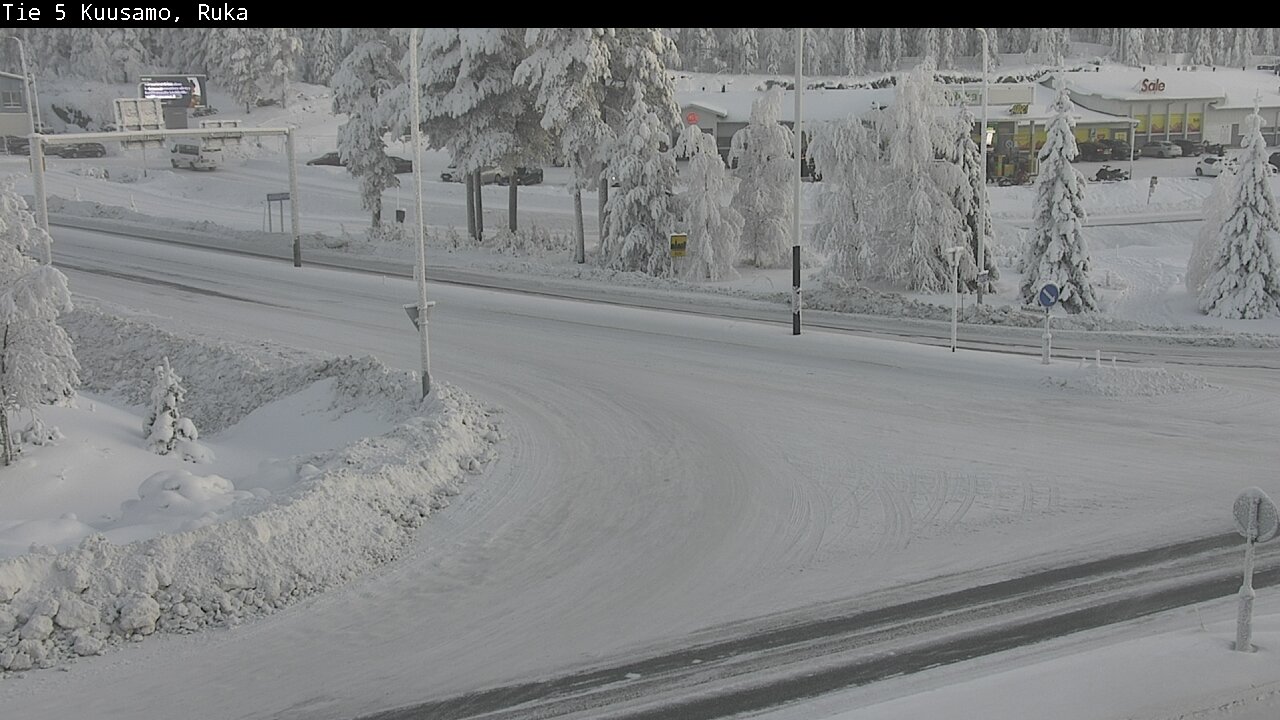Weather Camera Image Väg 5 Kuusamo, Ruka, Kuusamo, Pohjois-Pohjanmaa