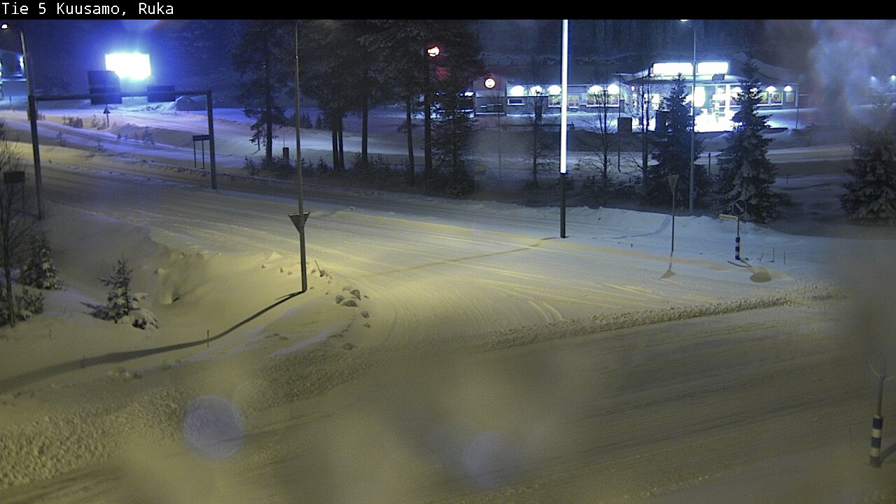 Weather Camera Image Väg 5 Kuusamo, Ruka, Kuusamo, Pohjois-Pohjanmaa
