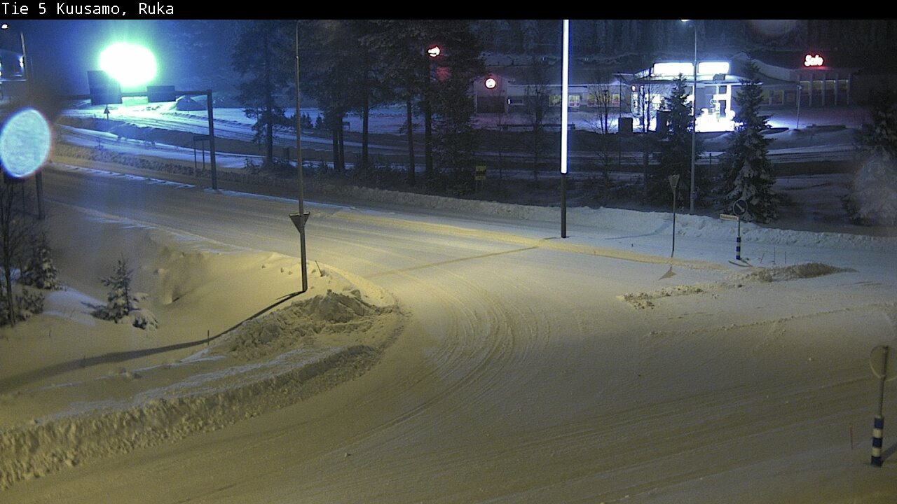 Weather Camera Image Väg 5 Kuusamo, Ruka, Kuusamo, Pohjois-Pohjanmaa