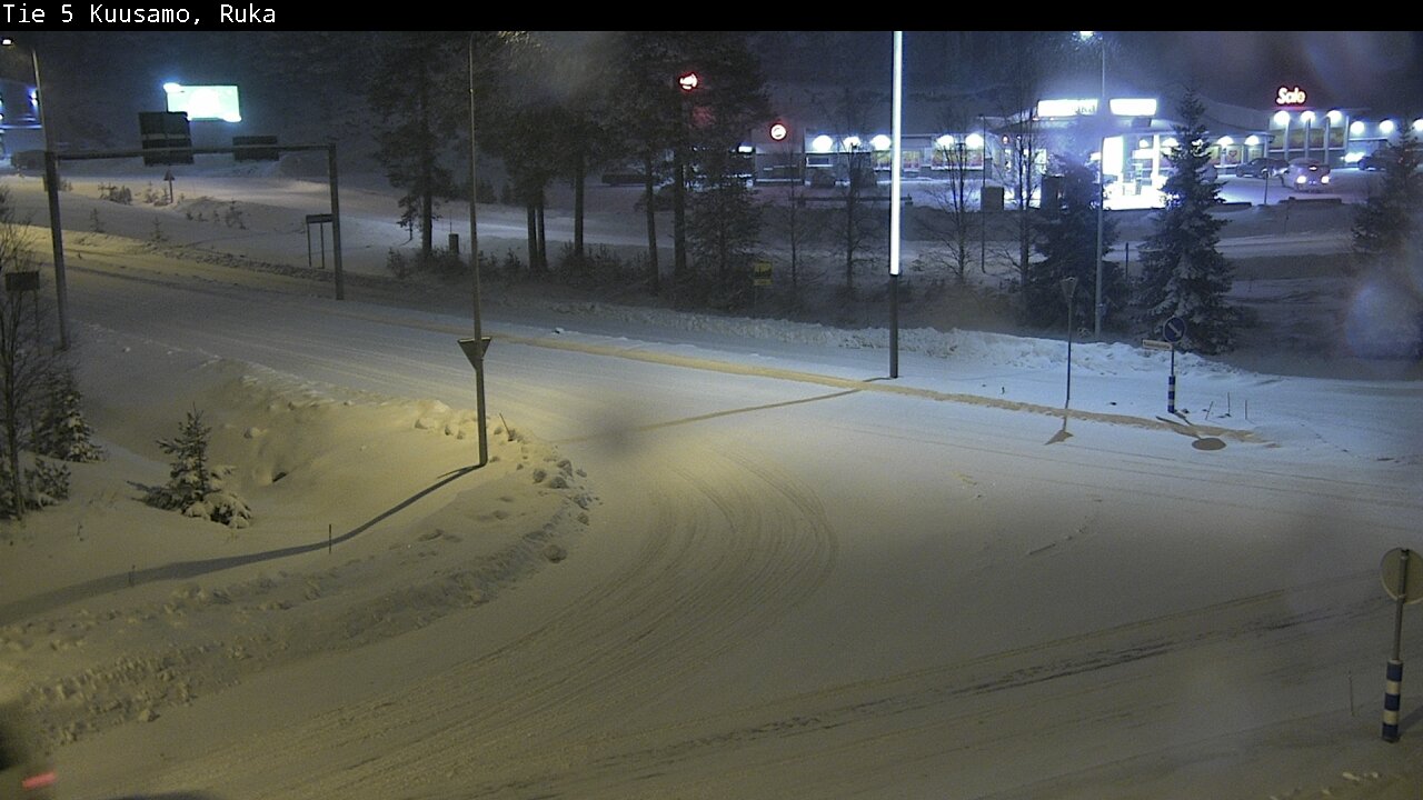 Weather Camera Image Väg 5 Kuusamo, Ruka, Kuusamo, Pohjois-Pohjanmaa