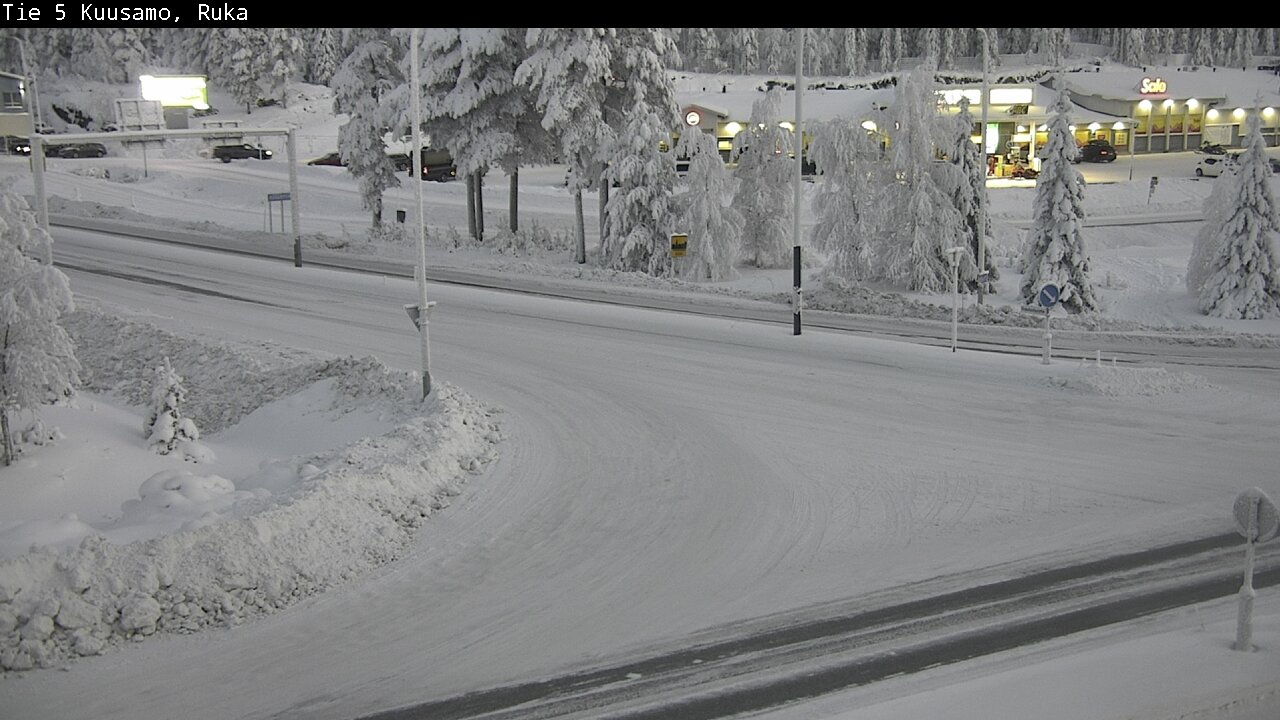 Weather Camera Image Väg 5 Kuusamo, Ruka, Kuusamo, Pohjois-Pohjanmaa