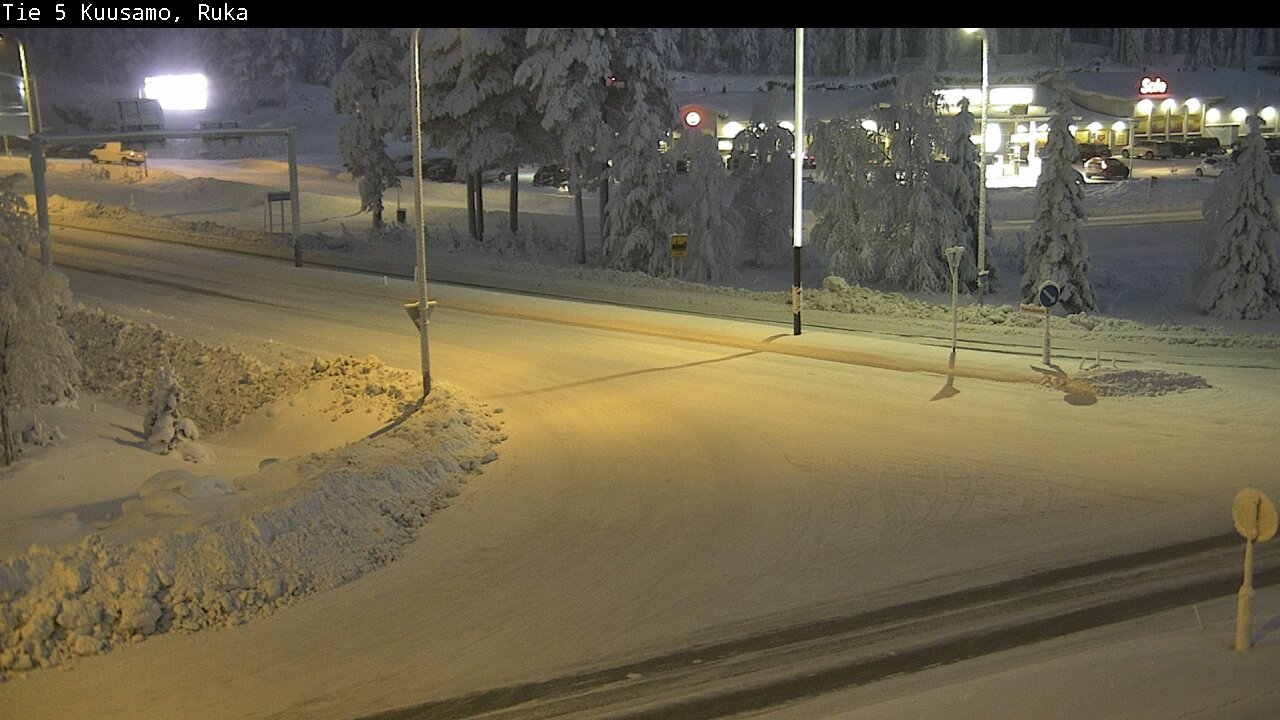 Weather Camera Image Väg 5 Kuusamo, Ruka, Kuusamo, Pohjois-Pohjanmaa