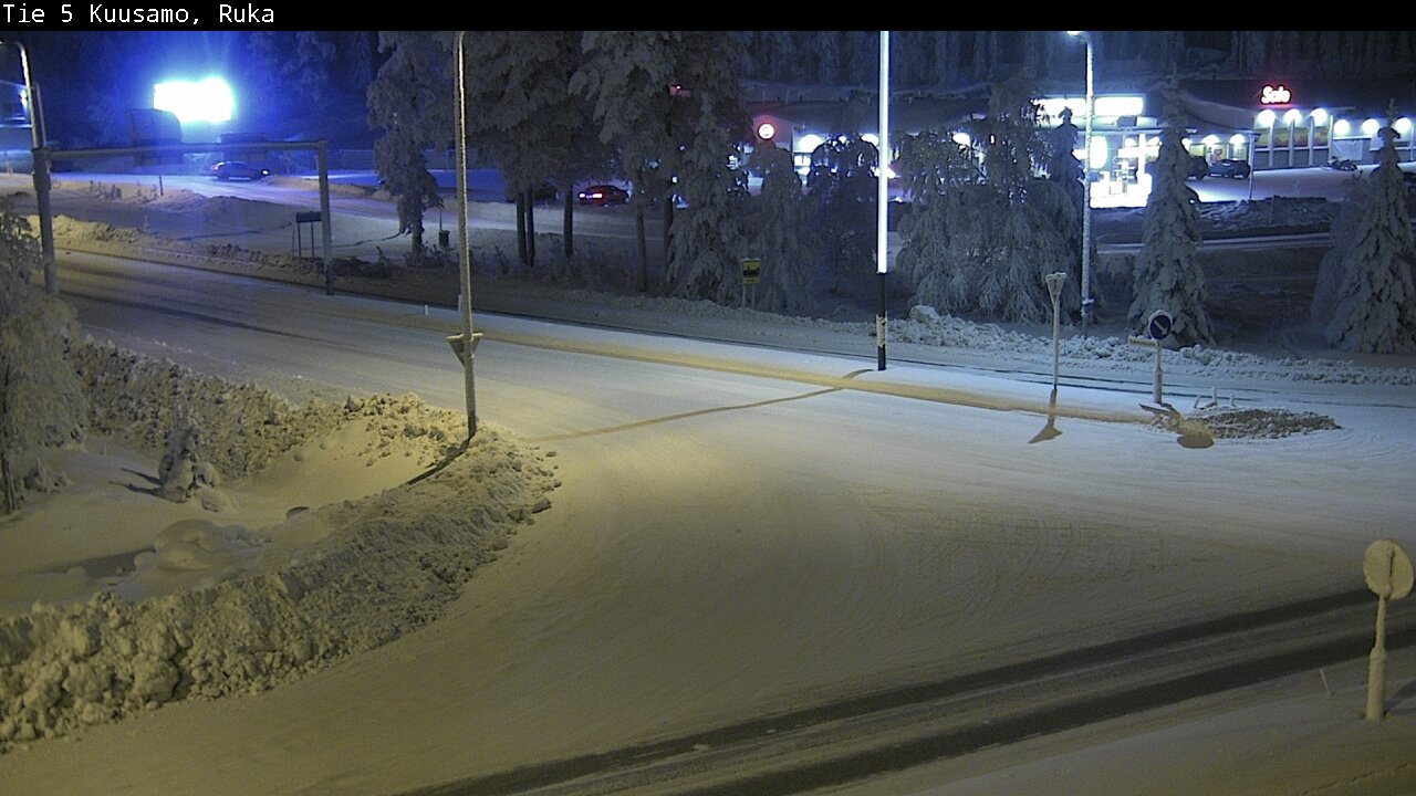 Weather Camera Image Väg 5 Kuusamo, Ruka, Kuusamo, Pohjois-Pohjanmaa