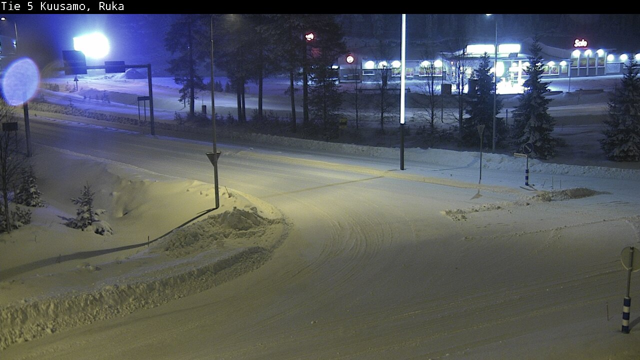 Weather Camera Image Väg 5 Kuusamo, Ruka, Kuusamo, Pohjois-Pohjanmaa