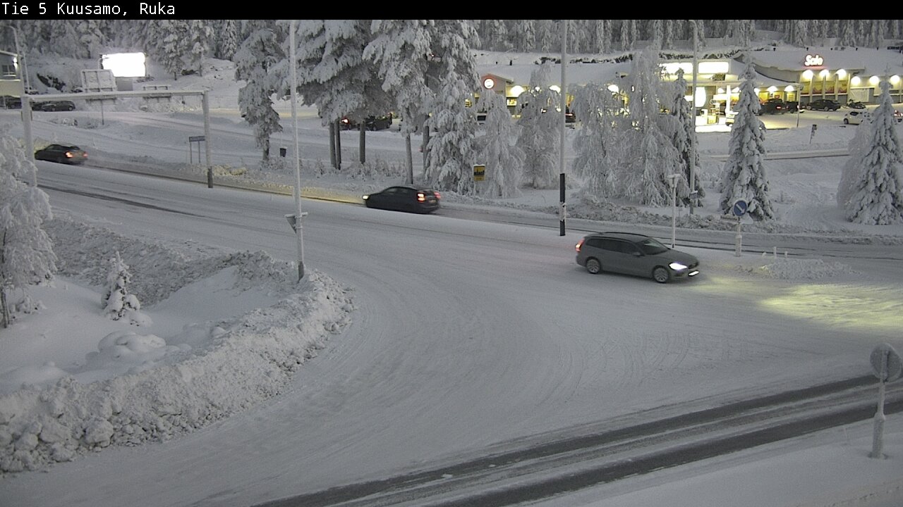 Weather Camera Image Väg 5 Kuusamo, Ruka, Kuusamo, Pohjois-Pohjanmaa