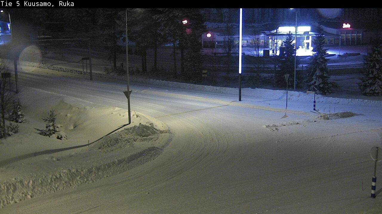 Weather Camera Image Väg 5 Kuusamo, Ruka, Kuusamo, Pohjois-Pohjanmaa