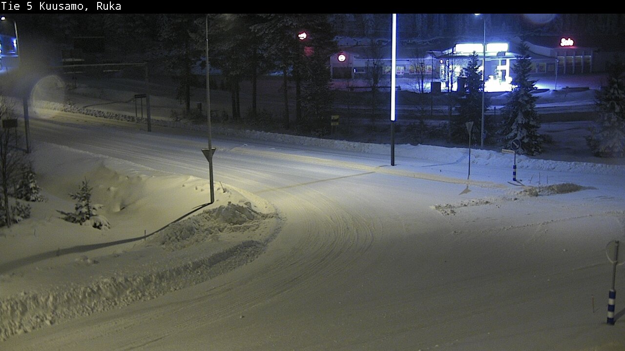 Weather Camera Image Väg 5 Kuusamo, Ruka, Kuusamo, Pohjois-Pohjanmaa