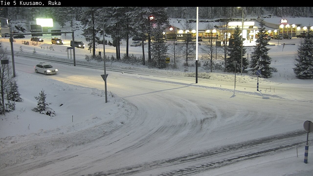 Weather Camera Image Väg 5 Kuusamo, Ruka, Kuusamo, Pohjois-Pohjanmaa