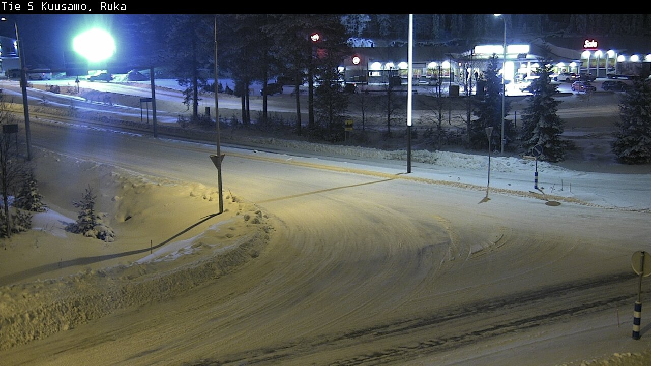 Weather Camera Image Väg 5 Kuusamo, Ruka, Kuusamo, Pohjois-Pohjanmaa