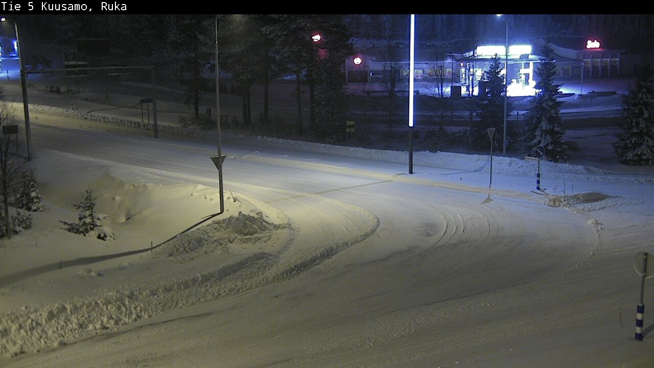 Weather Camera Image Väg 5 Kuusamo, Ruka, Kuusamo, Pohjois-Pohjanmaa