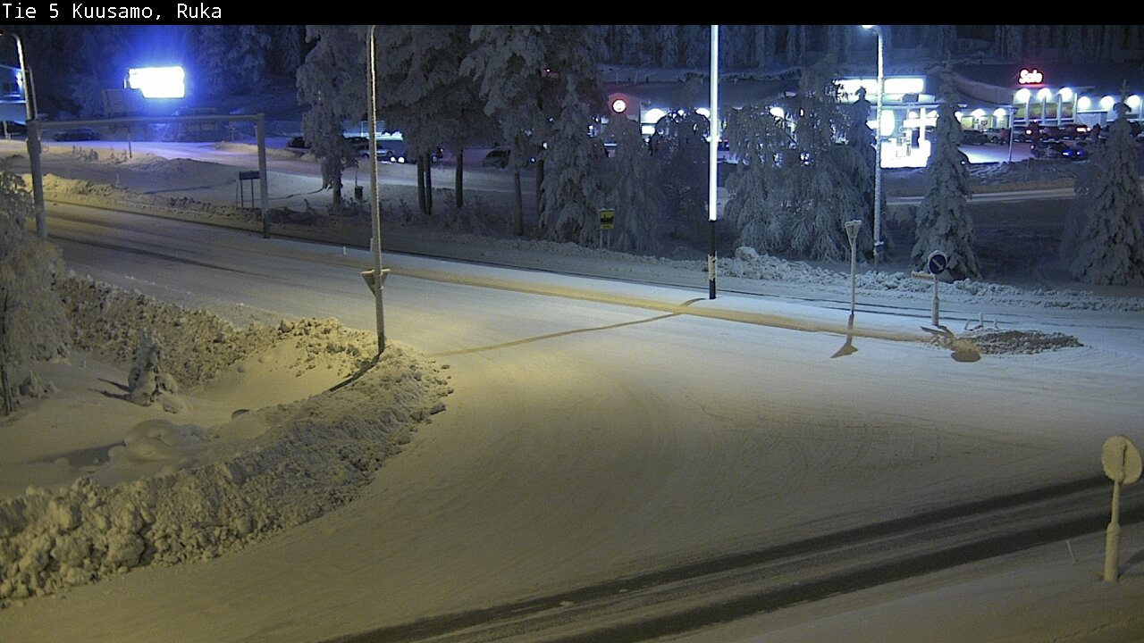 Weather Camera Image Väg 5 Kuusamo, Ruka, Kuusamo, Pohjois-Pohjanmaa