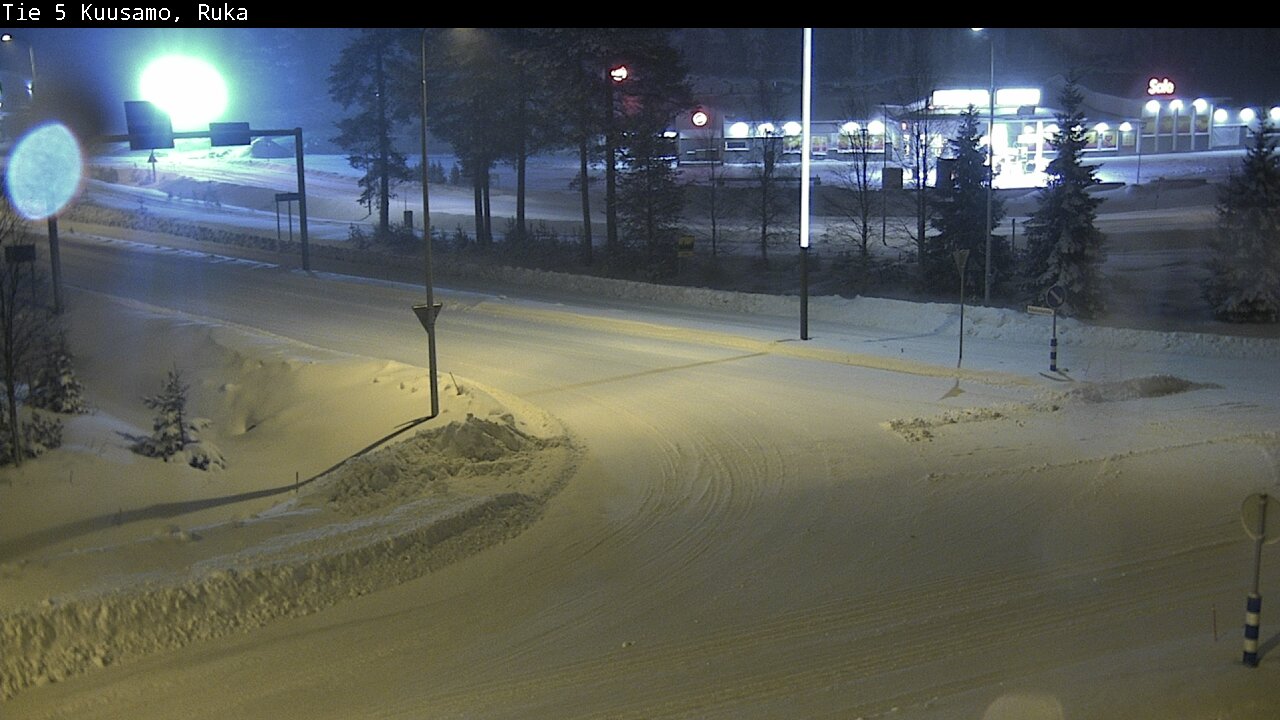 Weather Camera Image Väg 5 Kuusamo, Ruka, Kuusamo, Pohjois-Pohjanmaa