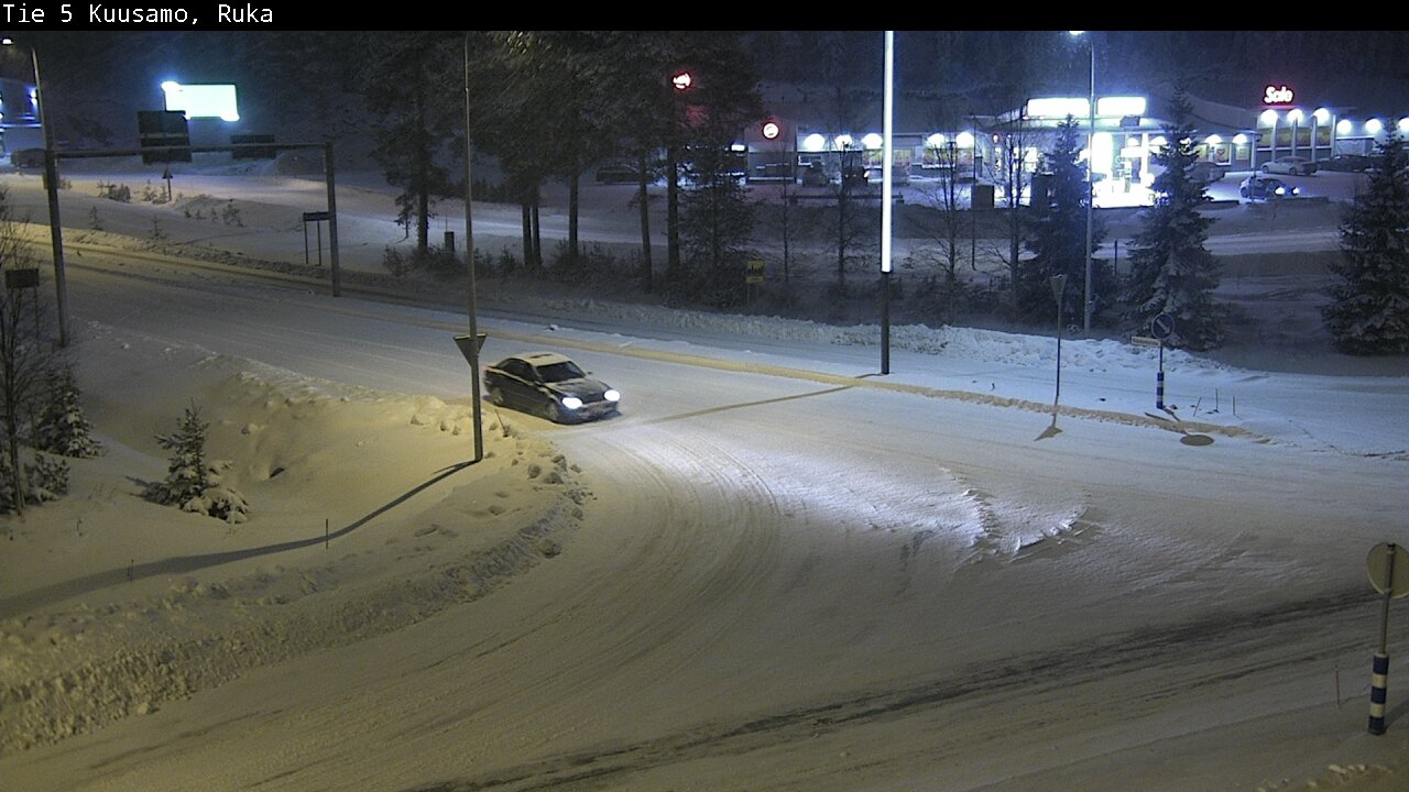 Weather Camera Image Väg 5 Kuusamo, Ruka, Kuusamo, Pohjois-Pohjanmaa
