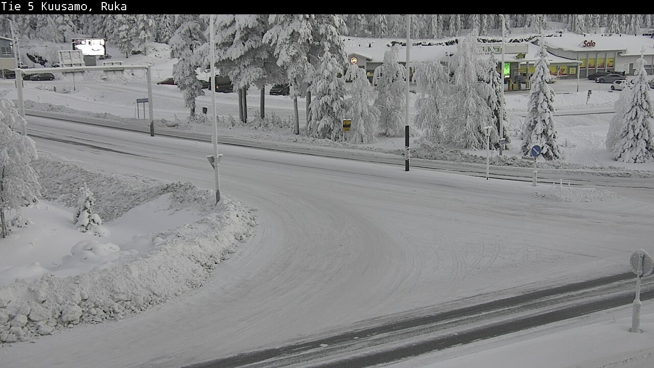 Weather Camera Image Väg 5 Kuusamo, Ruka, Kuusamo, Pohjois-Pohjanmaa
