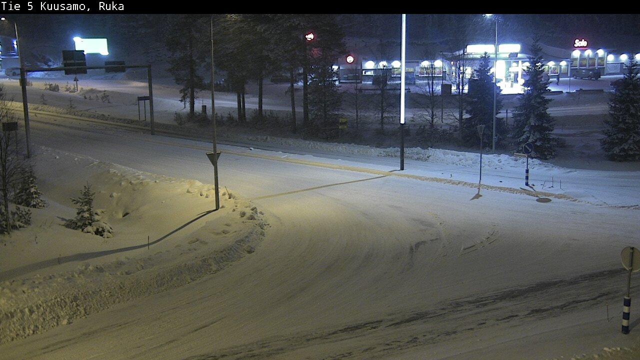 Weather Camera Image Väg 5 Kuusamo, Ruka, Kuusamo, Pohjois-Pohjanmaa