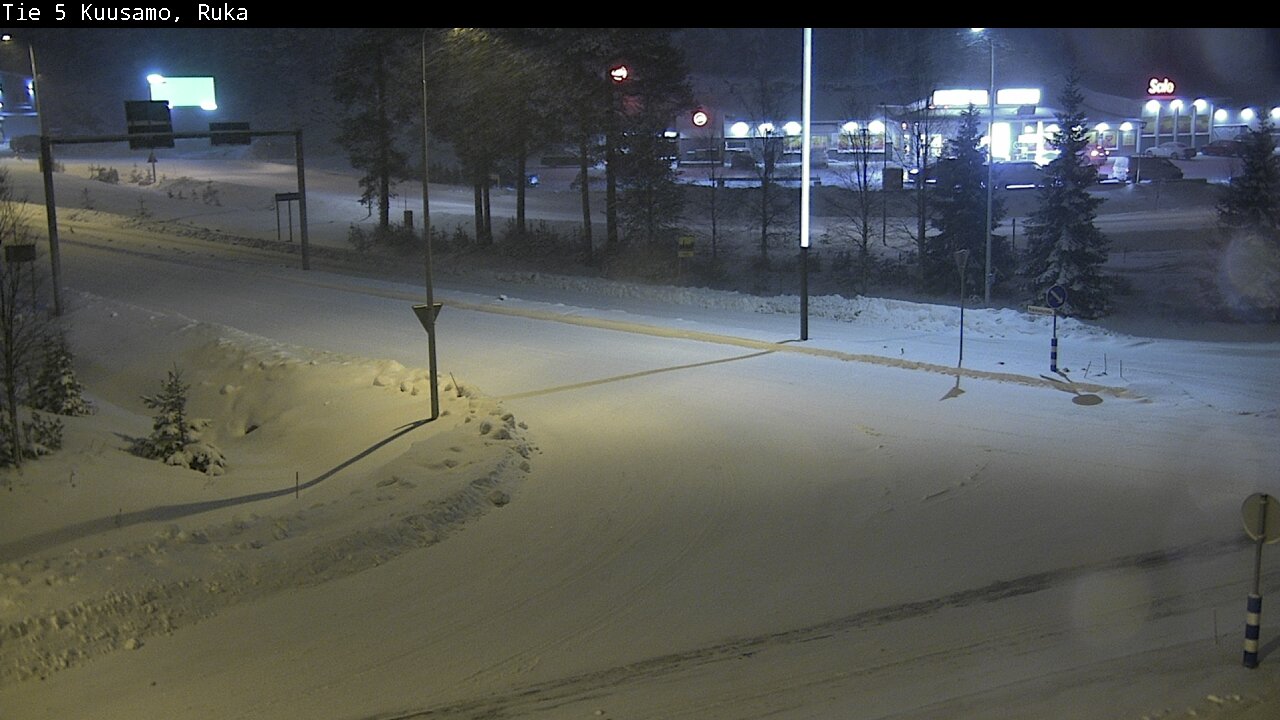 Weather Camera Image Väg 5 Kuusamo, Ruka, Kuusamo, Pohjois-Pohjanmaa