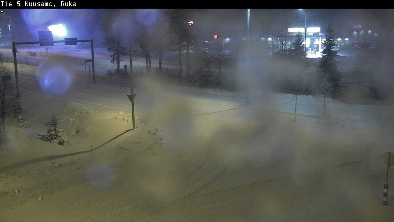 Weather Camera Image Väg 5 Kuusamo, Ruka, Kuusamo, Pohjois-Pohjanmaa