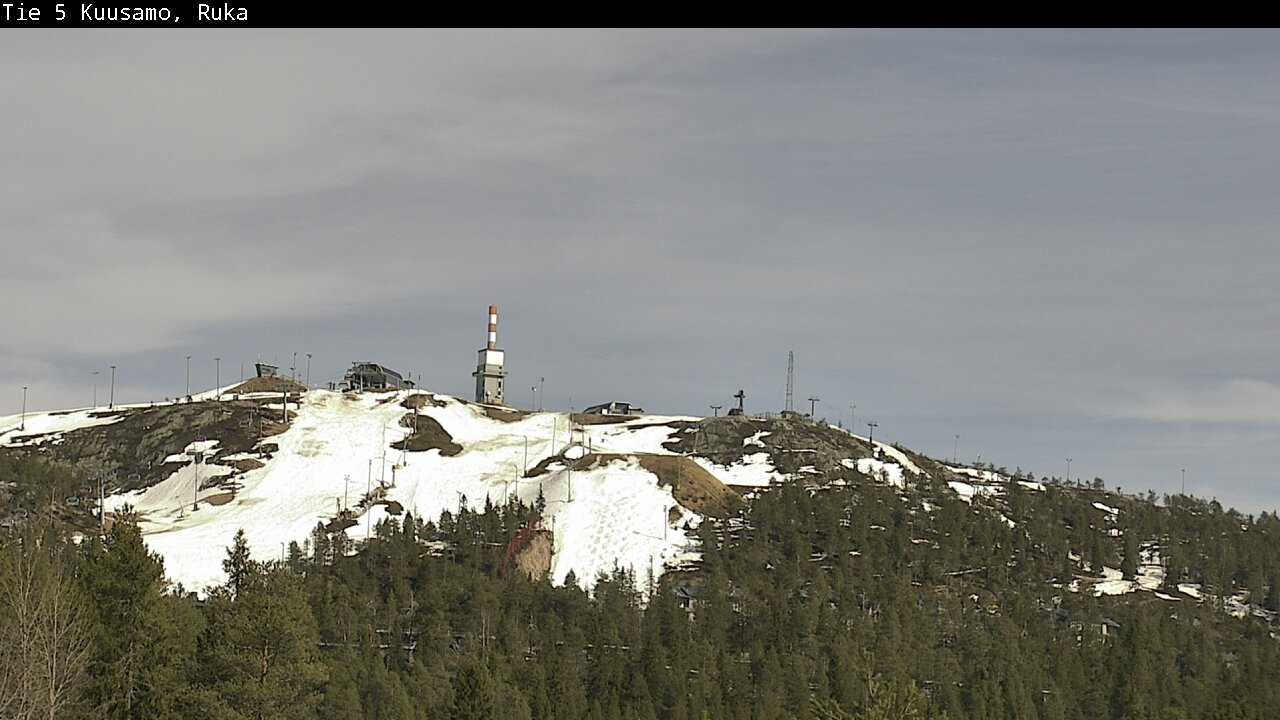 Weather Camera Image Väg 5 Kuusamo, Ruka, Kuusamo, Pohjois-Pohjanmaa