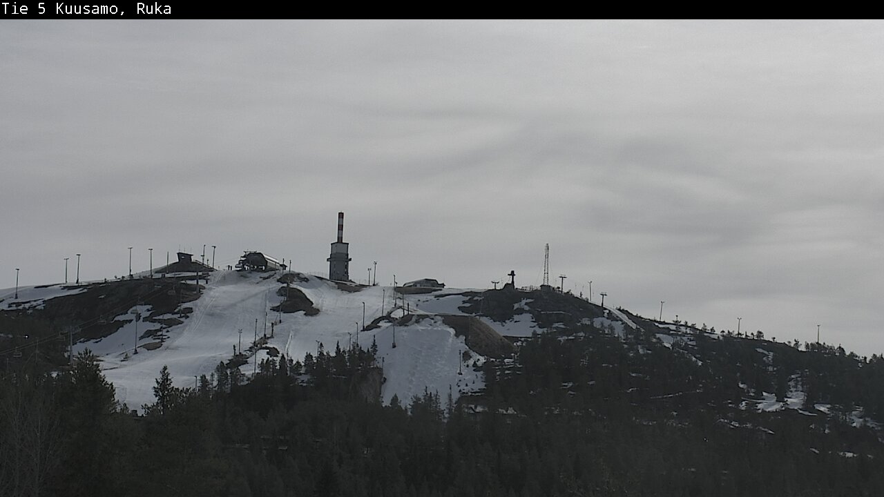 Weather Camera Image Väg 5 Kuusamo, Ruka, Kuusamo, Pohjois-Pohjanmaa