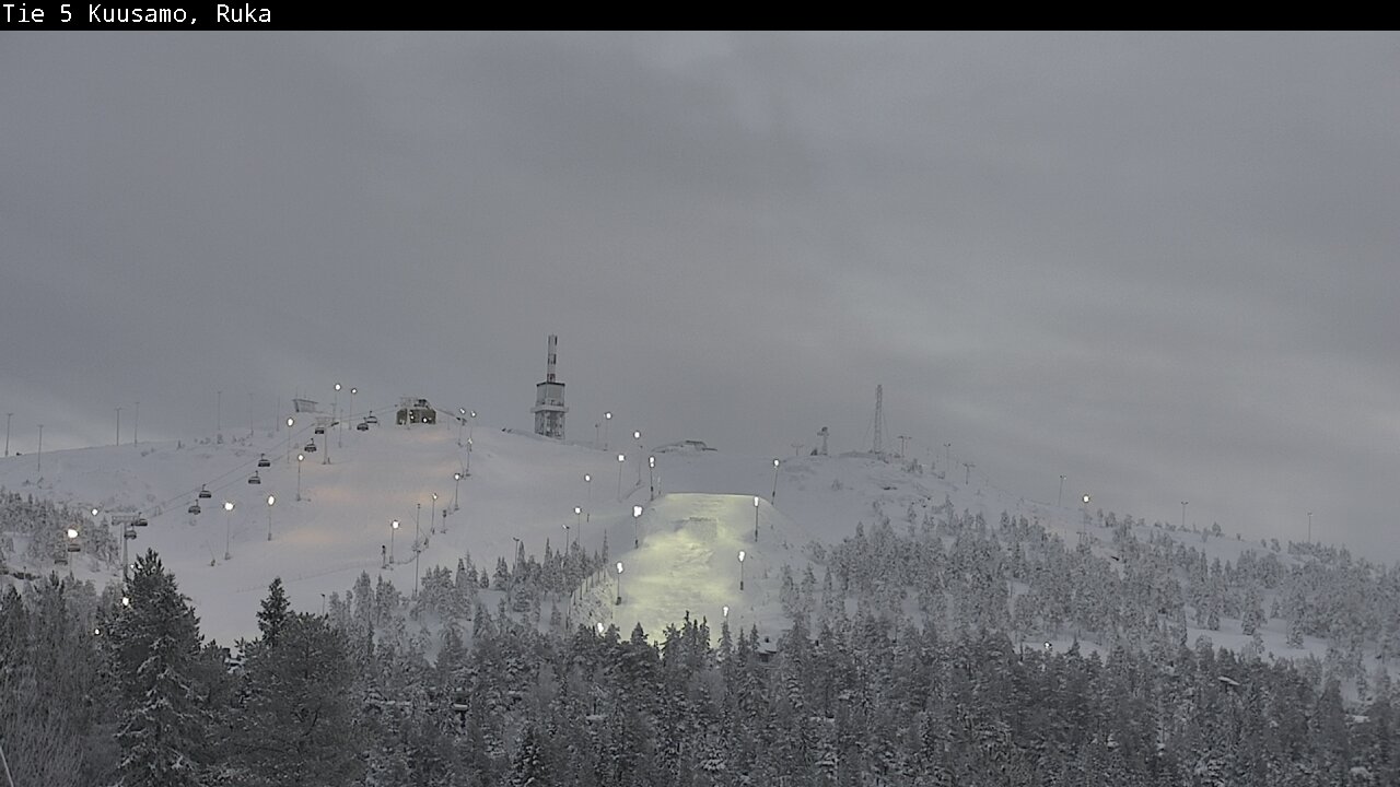 Weather Camera Image Väg 5 Kuusamo, Ruka, Kuusamo, Pohjois-Pohjanmaa
