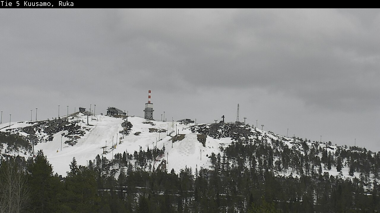 Weather Camera Image Väg 5 Kuusamo, Ruka, Kuusamo, Pohjois-Pohjanmaa