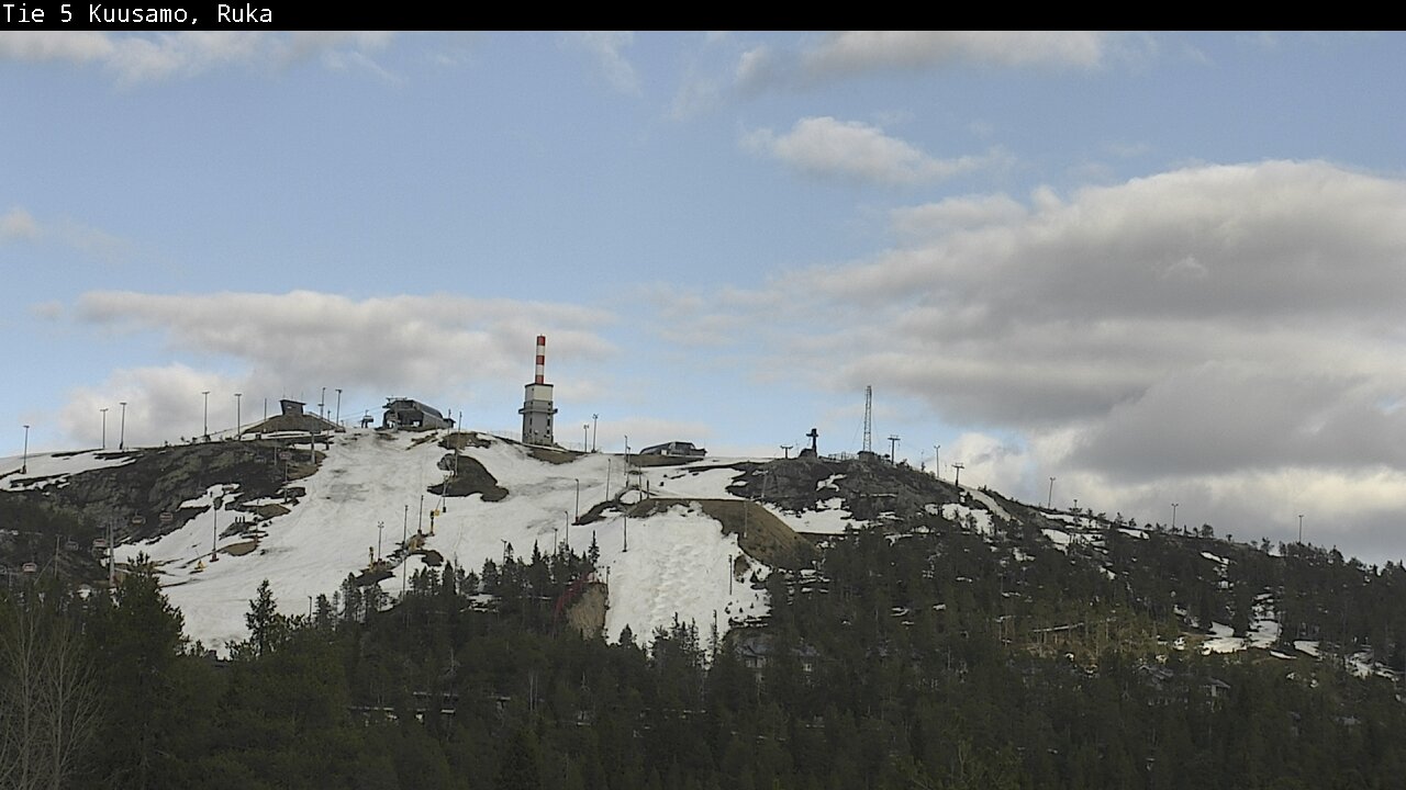 Weather Camera Image Väg 5 Kuusamo, Ruka, Kuusamo, Pohjois-Pohjanmaa
