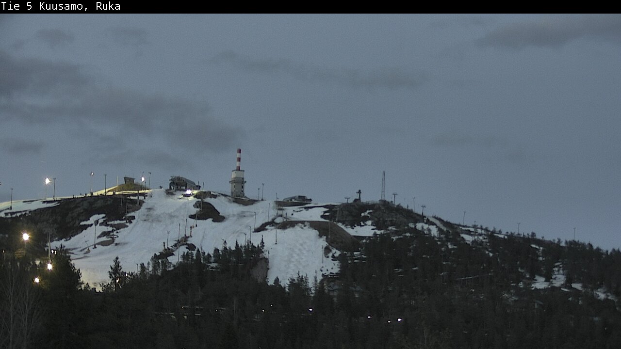 Weather Camera Image Väg 5 Kuusamo, Ruka, Kuusamo, Pohjois-Pohjanmaa