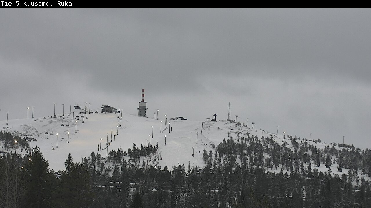 Weather Camera Image Väg 5 Kuusamo, Ruka, Kuusamo, Pohjois-Pohjanmaa