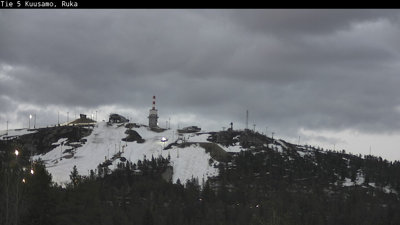 Weather Camera Image Väg 5 Kuusamo, Ruka, Kuusamo, Pohjois-Pohjanmaa