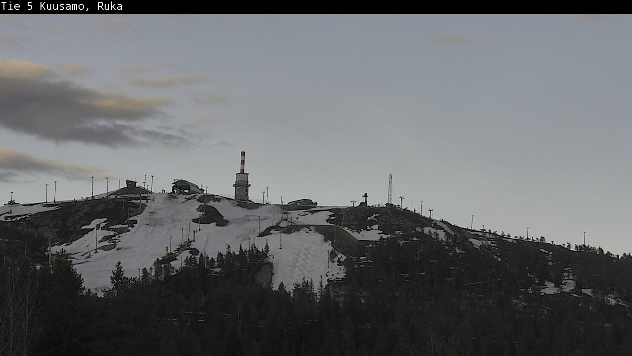 Weather Camera Image Väg 5 Kuusamo, Ruka, Kuusamo, Pohjois-Pohjanmaa