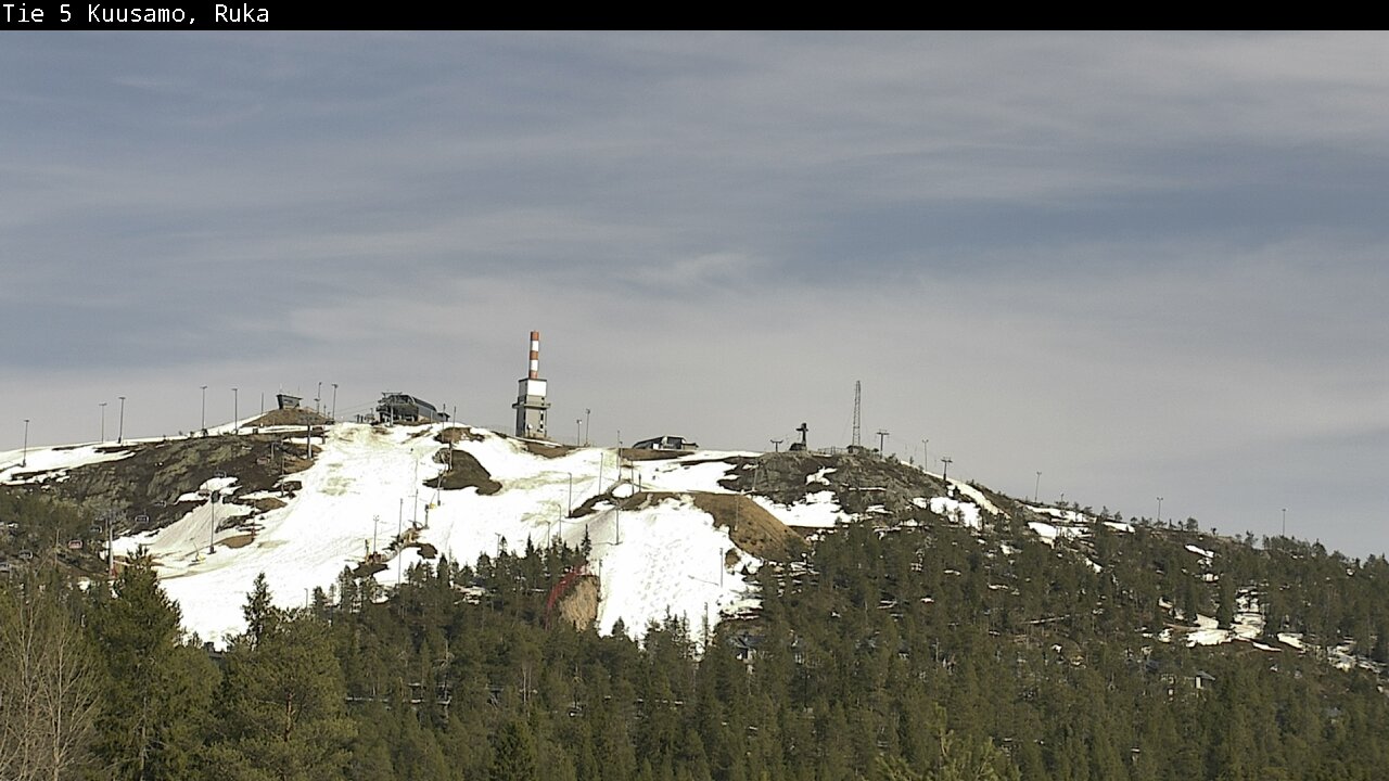 Weather Camera Image Väg 5 Kuusamo, Ruka, Kuusamo, Pohjois-Pohjanmaa