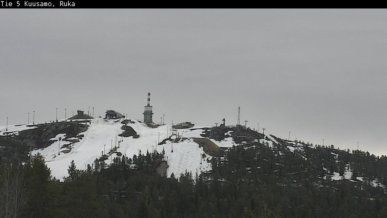 Weather Camera Image Väg 5 Kuusamo, Ruka, Kuusamo, Pohjois-Pohjanmaa