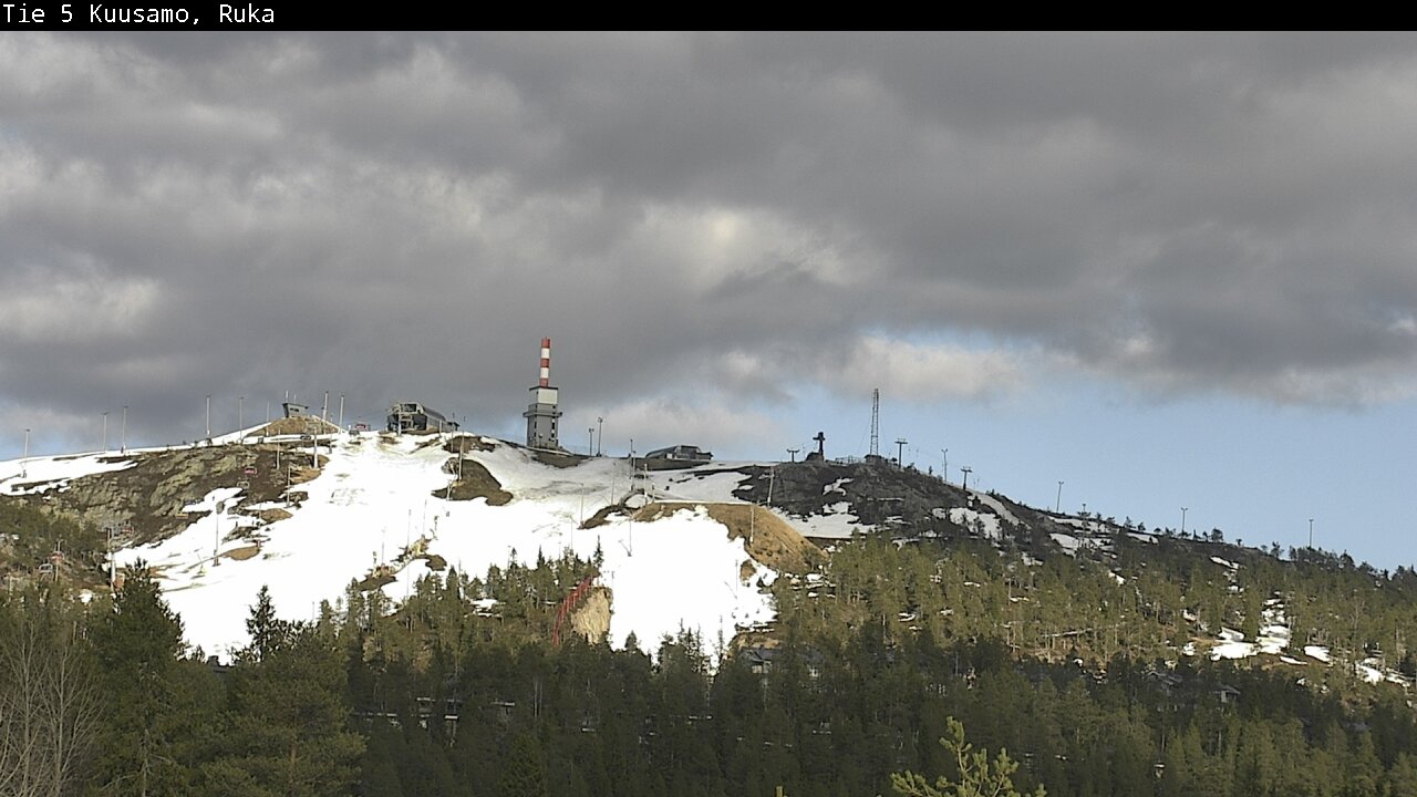 Weather Camera Image Väg 5 Kuusamo, Ruka, Kuusamo, Pohjois-Pohjanmaa