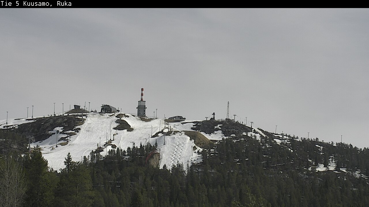 Weather Camera Image Väg 5 Kuusamo, Ruka, Kuusamo, Pohjois-Pohjanmaa