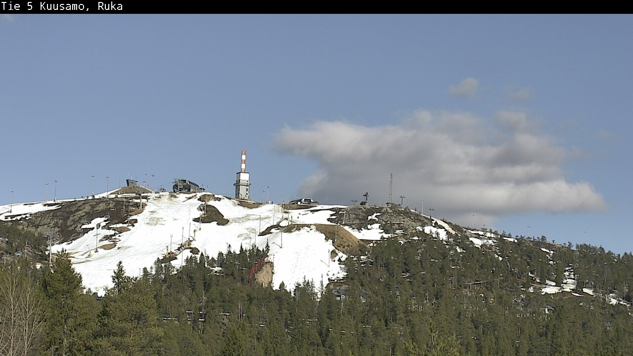 Weather Camera Image Väg 5 Kuusamo, Ruka, Kuusamo, Pohjois-Pohjanmaa