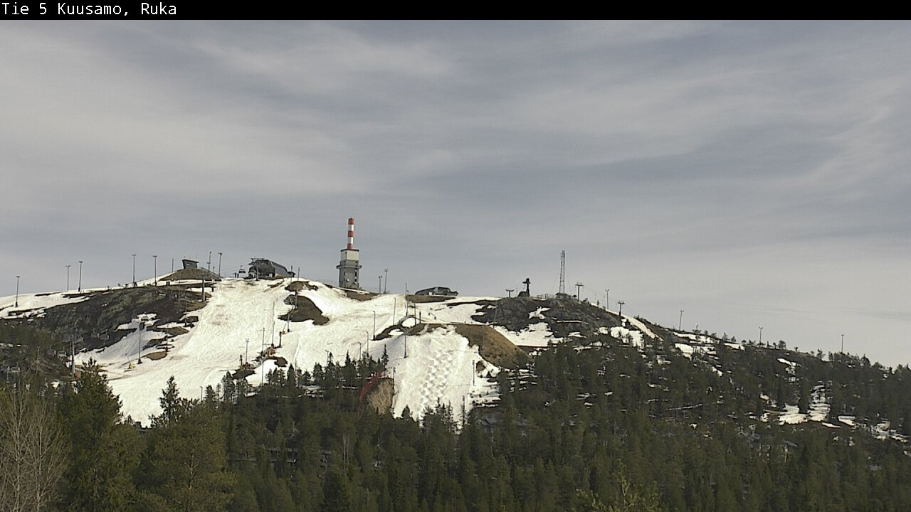 Weather Camera Image Väg 5 Kuusamo, Ruka, Kuusamo, Pohjois-Pohjanmaa