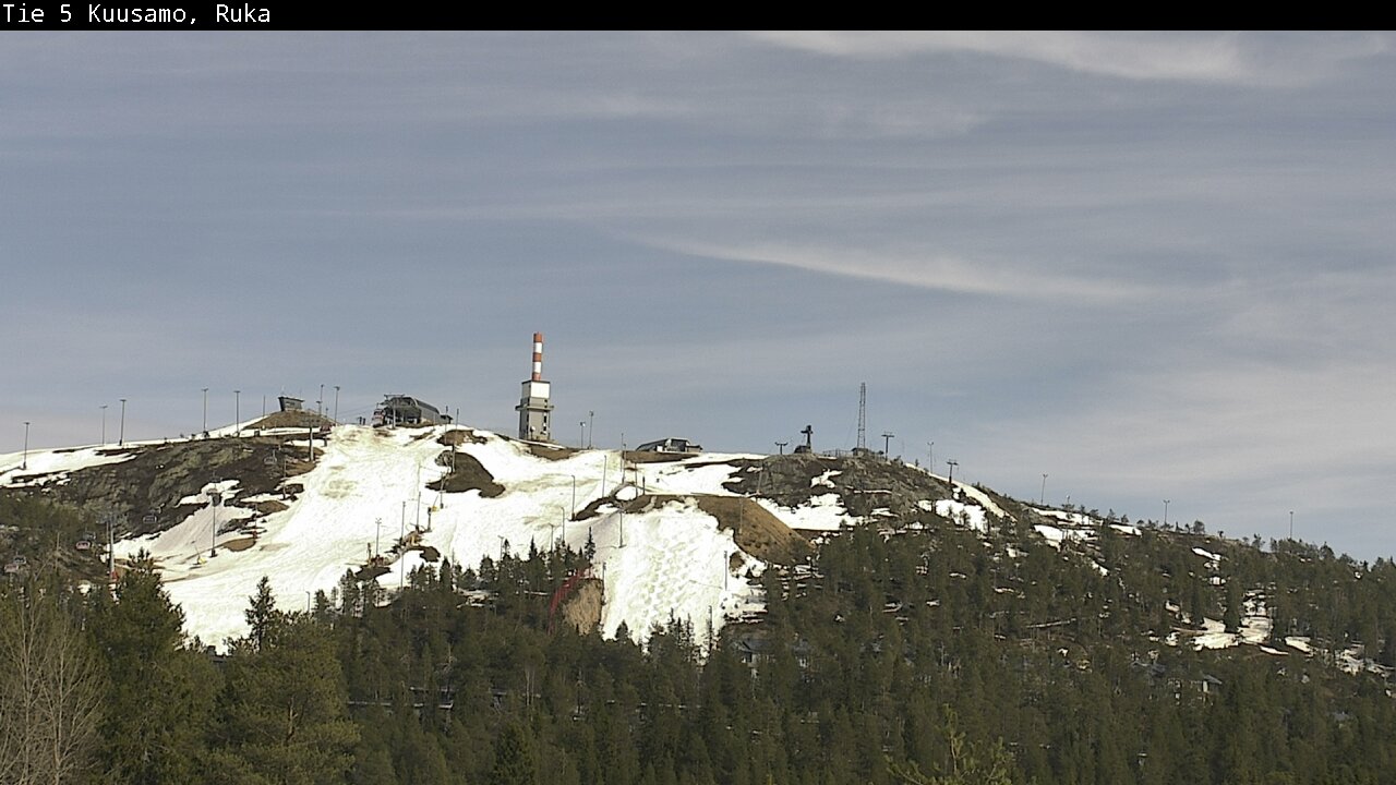 Weather Camera Image Väg 5 Kuusamo, Ruka, Kuusamo, Pohjois-Pohjanmaa
