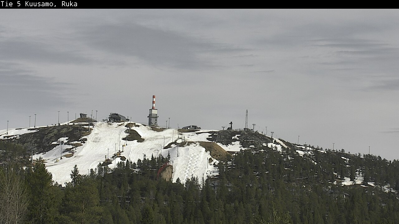 Weather Camera Image Väg 5 Kuusamo, Ruka, Kuusamo, Pohjois-Pohjanmaa